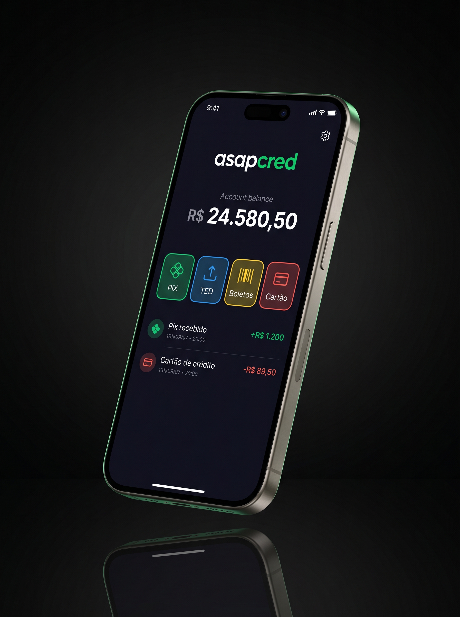 App ASAPTECH no iPhone — asapcred